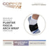 Copper Fit Rapid Relief Plantar Fascia Arch Foot Wrap with Hot or Cold Gel Pack, Adjustable, Black