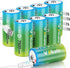 volkate Rechargeable D Cell Batteries 8 Pack, 1.5V 7500mwh Lithium LR20 Battery D