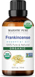 Majestic Pure USDA Organic Frankincense Essential Oil, 100% Pure Natural Oil for Pain Relief, Aromatherapy, Skin (0.3