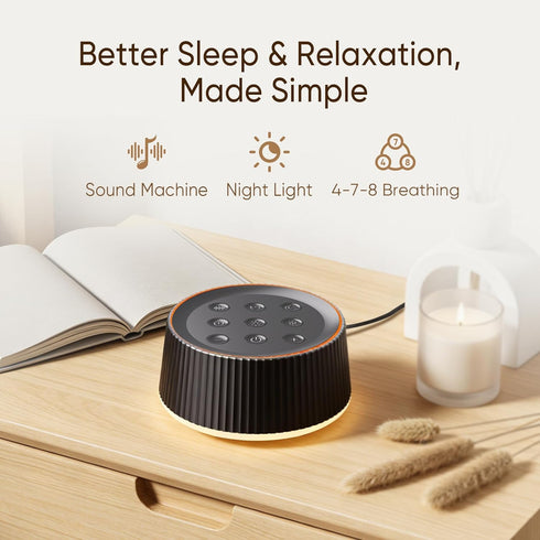 Set White Noise & Meditation Sound Machine for Better Sleep