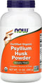 NOW Supplements Psyllium Husk Powder, Certified Organic, Non-GMO, Soluble Fiber, 12-Ounce