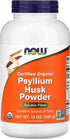 NOW Supplements Psyllium Husk Powder, Certified Organic, Non-GMO, Soluble Fiber, 12-Ounce
