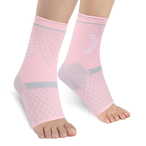 NuCamper Ankle Brace Compression Sleeve for Plantar Fasciitis Relief,Open Toe Compression Socks