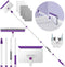 Baseboard Cleaner Tool with Handle, 60" Extendable Long Handle Cleaner with 5 Reusable Pads for Baseboards and Walls