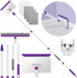 Baseboard Cleaner Tool with Handle, 60" Extendable Long Handle Cleaner with 5 Reusable Pads for Baseboards and Walls