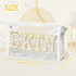 Preppy Patch SKIN Fall Bag Varsity Letter Cosmetic Toiletry Bag Aesthetic Waterproof Cosmetic Case Use Clutch Purse Clear PVC Multi-Function Zippered Pouch Travel for Women Girls Party Gifts