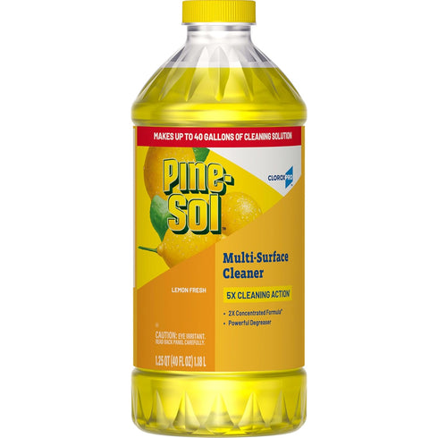 Pine-Sol CloroxPro Multi-Surface Cleaner, All Purpose Cleaner, Lemon Fresh, 40 Fluid Ounces (Package