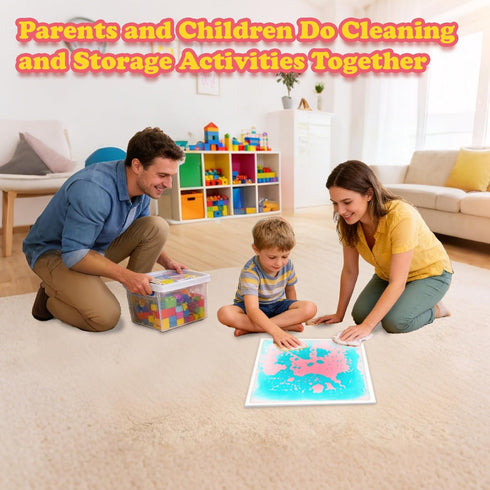 Kids:1 12x12 Inch Sensory Tiles Floor Mats for Piece Liquid Active Color-Changing Pads with Anti-Slip Base Leakproof