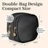 Small Makeup Pouch, Double Zipper Cosmetic Bag, Travel Makeup Bag, Cute Makeup Bag for Purse, Mini Toiletry Bag (Black)