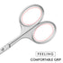 LIVINGO 3.75" Rounded Curved Nose Hair Scissors, Premium Stainless Steel for Manicure Cuticle Trimming Facial Hair