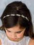SWEETV Flower Girl Hair Accessories for Wedding, Headband Girls Headpiece Crystal Hair Pieces