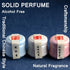 3PCS Solid Balm Sets Portable Pocket Perfume for Travel Use, Natural Rose Ambergris Ebony Fragrance