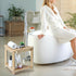 13.8in, Boulphia Shower Foot Rest Bamboo Shower Stool for Shaving Legs, Waterproof Corner Shower Stool with Storage