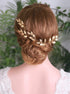 YERTTER 5 PCS Gold Leaves Hair Pins, Bridal Hair Accessories for Bride and Bridesmaids Wedding Hair Piece