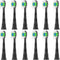 Replacement Toothbrush Heads - 12 Pack Compatible with Philips Sonicare Electric Toothbrush (12 Black)