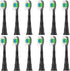 Replacement Toothbrush Heads - 12 Pack Compatible with Philips Sonicare Electric Toothbrush (12 Black)