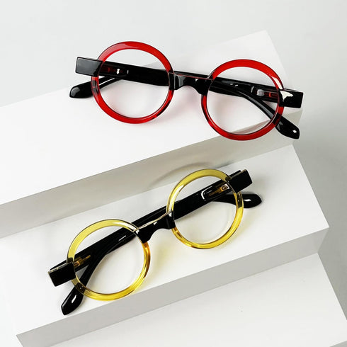Eyekepper 4 Pack Round Reading Glasses for Women, Retro Readers Eyeglasses