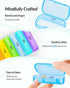 ZIKEE 7 Packs Extra Large Pill Organizer, Portable 7 Day Pill Box for Pocket, Weekly Pill Case with Dual-Protection