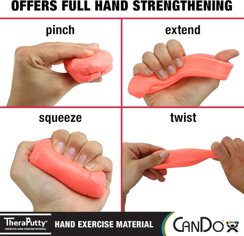 CanDo TheraPutty Standard Hand Exercise Putty, 2-Ounce