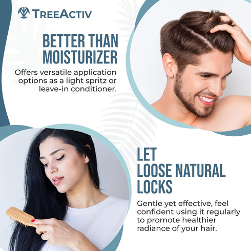 TreeActiv Hair Growth Daily Nourishing Spray, 8 oz, Biotin Spray for Fuller Hair, Hair Growth Product with Argan Oil