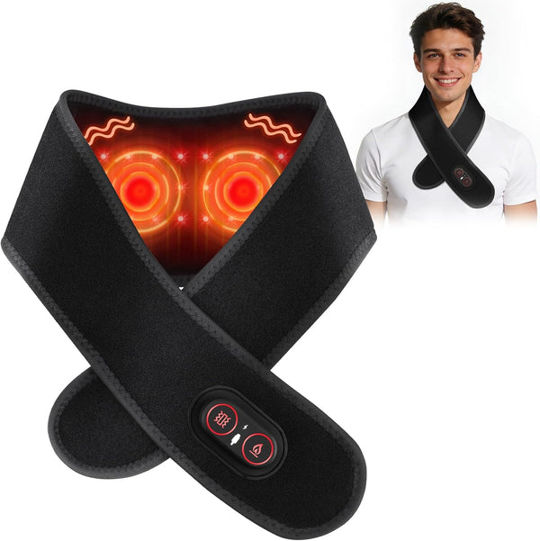 Cordless Neck Heating Pad for Pain Relief,Electric Heated Neck Wrap,3000mAh Battery Heated