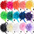 XIMA Headbands for Girls, Chiffon Flower Hairbands with Teeth, Pack of 15 Hair Accessories for Kids
