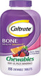 Chewables 600 Plus D3 Plus Minerals Calcium Vitamin D Supplement, Cherry, Orange and Fruit Punch - 155 Count by Caltrate