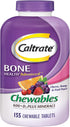 Chewables 600 Plus D3 Plus Minerals Calcium Vitamin D Supplement, Cherry, Orange and Fruit Punch - 155 Count by Caltrate