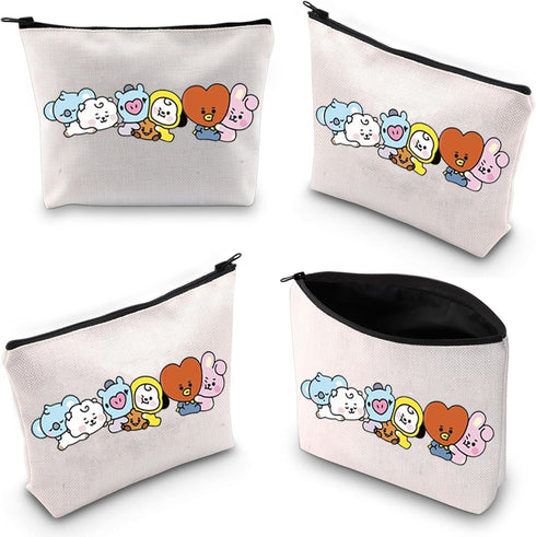 TOBGBE Album Inspired Gift Song Friends Zipper Pouch Bag, Friends Lyrics Makeup Bag for Singer Idea