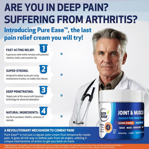 Arthritis Cream Pain Relief 2oz - Powerful Formula for Rapid Relief from Joint, Muscle, and Arthritis Pain