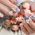 Maitys 24 Pieces Nail Bows Charms Rhinestones - 3D Alloy Pearl Bow Knot Accessory for Women DIY Valentine Salon Jewelry