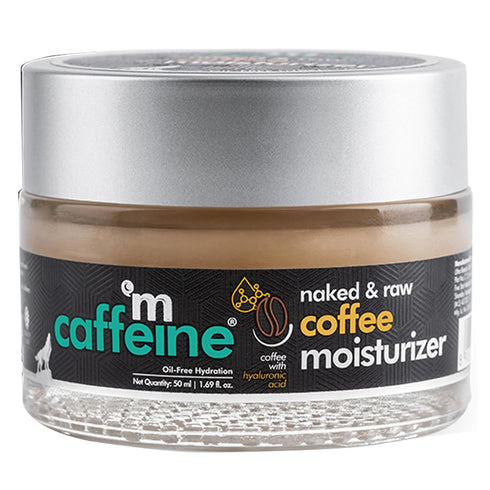 mCaffeine Naked and Raw Coffee Moisturizer - 1.69 oz Gel-Based Lotion, 48-Hour Face Cream Controls Excess Oil