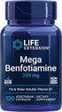 Life Extension Mega Benfotiamine, 250 mg - Ultra-bioavailable Vitamin B1, Healthy Metabolism, Gluten-Free, Non-GMO,