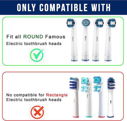 ibrush 4 Pack 500, 1000, 1500 Protective Cover Cap Compatible with Oral B Replacement Heads, Fits for Cross Action