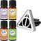 Wild Essentials Potter Hallows Essential Oil Car Vent Diffuser Kit with Lavender, Lemongrass, Peppermint, Orange Oils