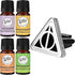 Wild Essentials Potter Hallows Essential Oil Car Vent Diffuser Kit with Lavender, Lemongrass, Peppermint, Orange Oils