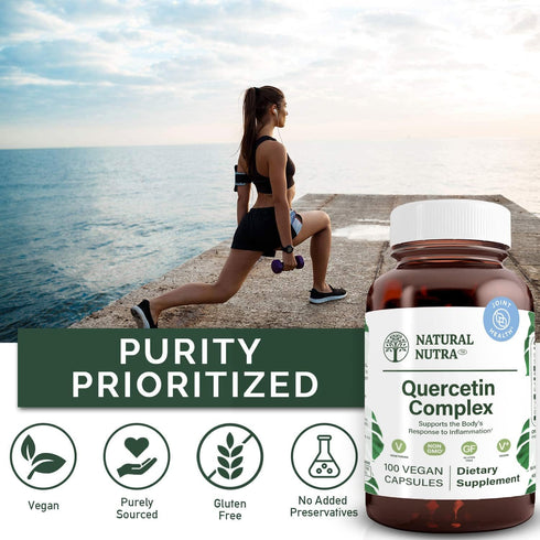 Natural Nutra Quercetin Complex with Bromelain and Vitamin C, 100 Vegan and Vegetarian Capsules