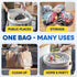 Plexon 56 43" 47" 16 Commercial Pack 150 Gallon Clear Trash Bags x High-Density Garbage Liners, Micron Heavy-Duty Clear
