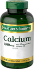 Nature's Bounty Calcium 1200 mg with Vitamin D3, Bone Health & Immune Support, 1000 IU - 220 Softgels