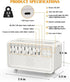 uphrgmd 200ml 8 (1PCS) Noise Humidifier, White Sleep Sound Machine with Water Tank, Soothing Nature Sounds