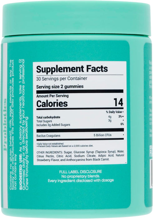 ZIVA Gummies - Feed The Gut Probiotics | Digestive Health Gummies for Adults, Women, and Men | 60 Gummies