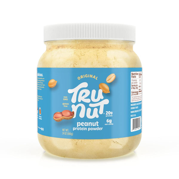 Tru-Nut Plant Based Peanut Butter Protein Powder, Vegan, Non Dairy, Gluten Free, 24oz