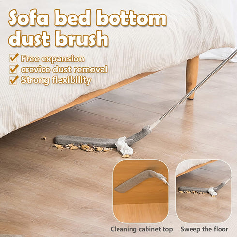 Retractable Gap Dust Cleaner, Microfiber Duster with Extendable Pole 32-100 Inches for Under Furniture