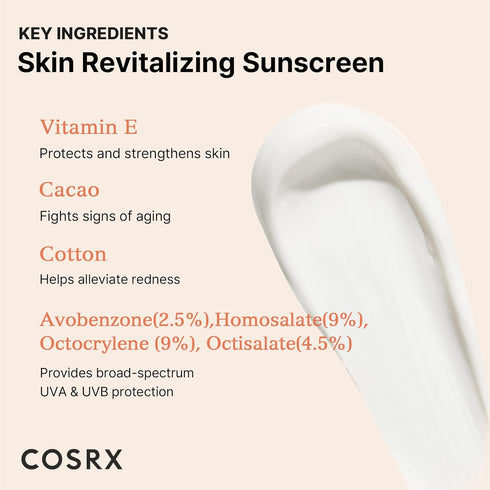 COSRX Daily SPF 50 Vitamin E Sunscreen - UVA/UVB Protection, Lightweight, No White Cast, Semi Matte Finish