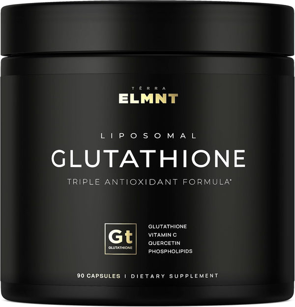 ELMNT 2150mg Liposomal Glutathione Supplement with Vitamin C, Quercetin & 1000mg Reduced L Glutathione - 90 Pills