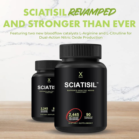 HUMANX Sciatica Focused Formula, Nerve Support Supplement with Stabilized R-Lipoic Acid, Vitamins for Healthy Back,