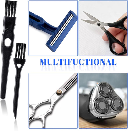 PAGOW 24 Pcs Electric Razor Cleaning Brush, Shaver Razor Clipper Cleaner Brush with Nylon Bristles, 2 Sizes (Black)