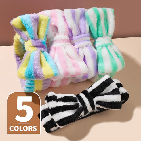 Teenitor Makeup Headband, Spa Headband For Girls, Bow Headbands, Fluffy Headbands for Washing Face, Make Up Headbands For Skincare