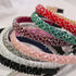 Ruihfas Fashion Sparkle 4 Rows Crystal Rhinestone Headbands, Beaded Hair Hoop Band (Black)