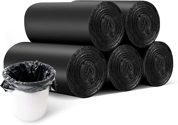 Small Trash Bags, 100 Counts, Black, Thicken Value Pack, 4 Gallon Trash Bags for Bathroom Kitchen